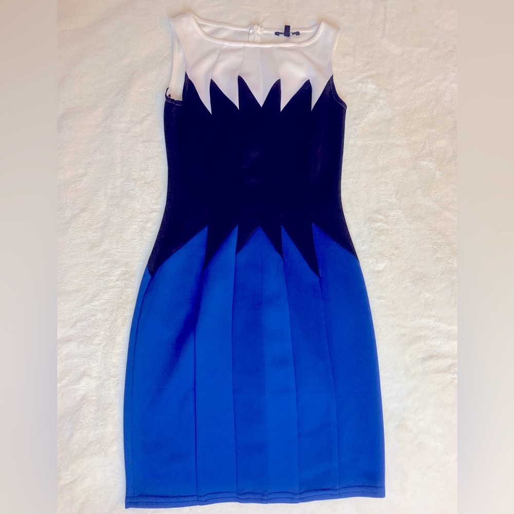 White, Black, Blue short, sleeveless Dress!